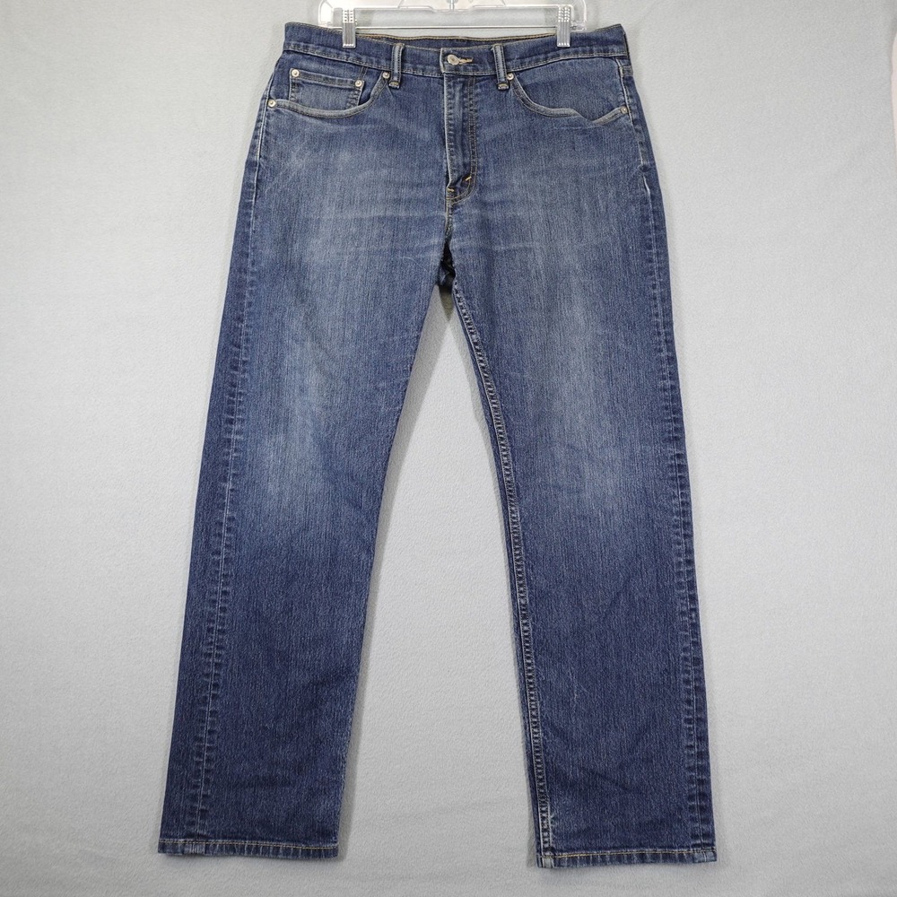 Levi's 505 Jeans Mens 34x32 Blue Regular Fit Straight Leg Denim Casual Everyday